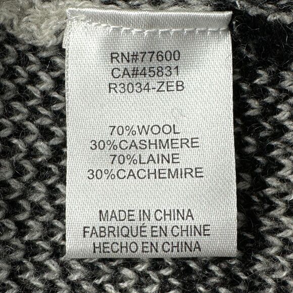 Sandrine Rose Zebra Cashmere Wool Blend Sweater Oversized Women's Small NWT - Picture 9 of 11